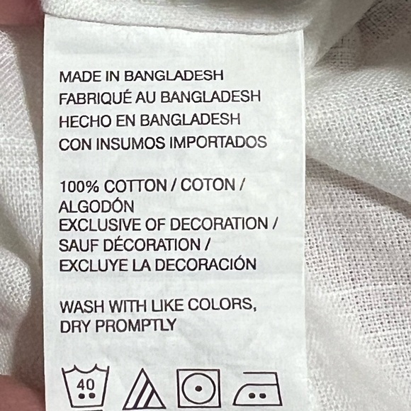 NWOT Izod Saltwater 100% Cotton Button Down Shirt Size Large - Picture 6 of 6